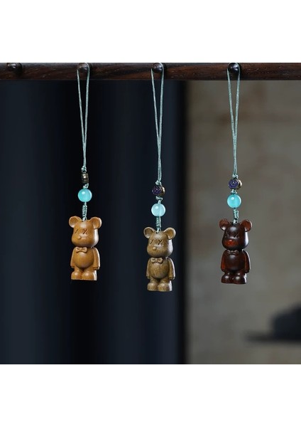 Yeşil Sandal Ağacı Sandal Ağacı Oyma Sevimli Hayvan Kolye Diy Yaratıcı Çanta Araba Anahtarlık Cep Telefonu Zinciri Kolye Aksesuarları (Yurt Dışından)