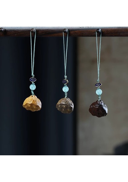 Yeşil Sandal Ağacı Sandal Ağacı Oyma Sevimli Hayvan Kolye Diy Yaratıcı Çanta Araba Anahtarlık Cep Telefonu Zinciri Kolye Aksesuarları (Yurt Dışından)