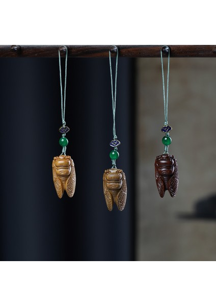 Yeşil Sandal Ağacı Sandal Ağacı Oyma Sevimli Hayvan Kolye Diy Yaratıcı Çanta Araba Anahtarlık Cep Telefonu Zinciri Kolye Aksesuarları (Yurt Dışından)