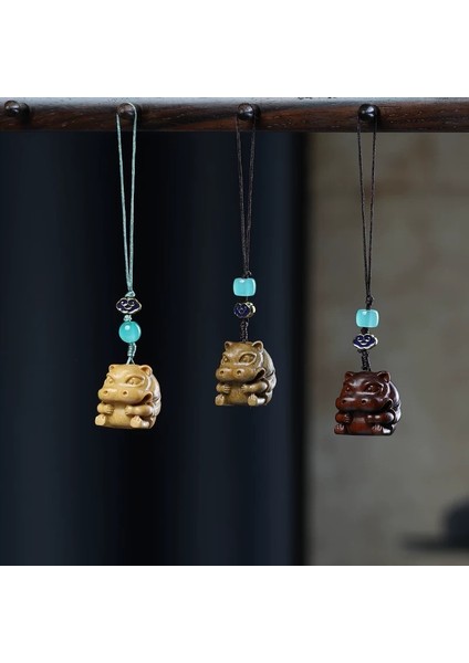 Yeşil Sandal Ağacı Sandal Ağacı Oyma Sevimli Hayvan Kolye Diy Yaratıcı Çanta Araba Anahtarlık Cep Telefonu Zinciri Kolye Aksesuarları (Yurt Dışından)