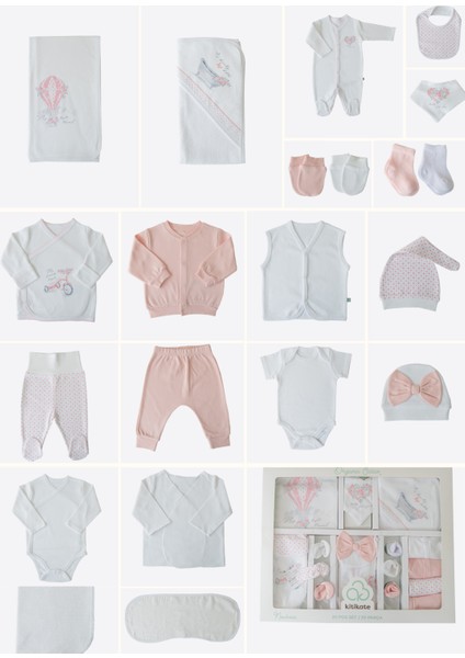 Organik Beauty For You 21'li Hastane Çıkış Seti Beyaz