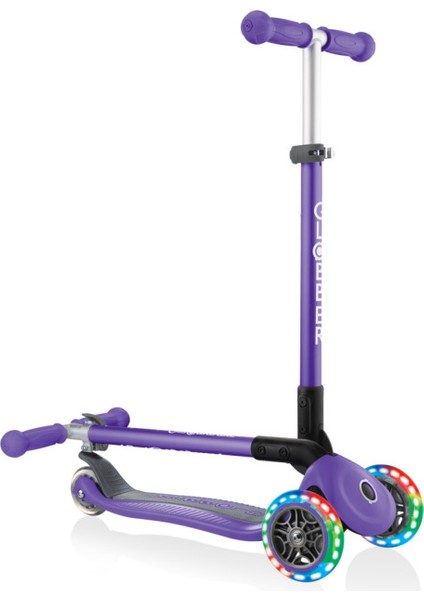 Primo Katlanabilir Işıklı 3 Tekerlekli Scooter - Mor