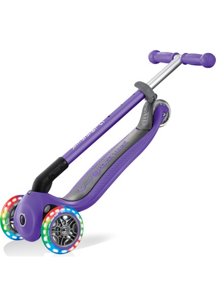 Primo Katlanabilir Işıklı 3 Tekerlekli Scooter - Mor