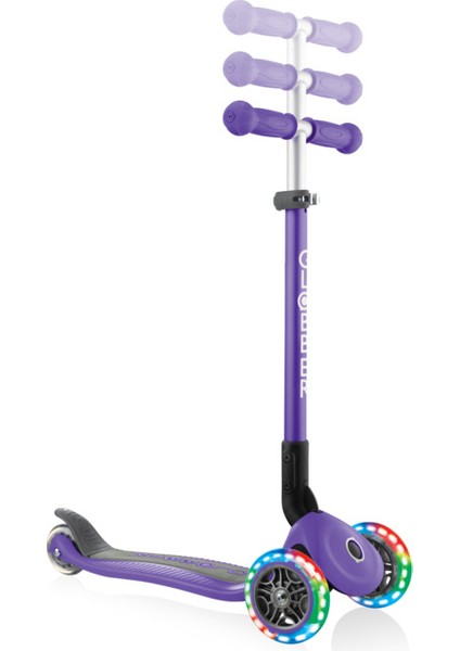 Primo Katlanabilir Işıklı 3 Tekerlekli Scooter - Mor