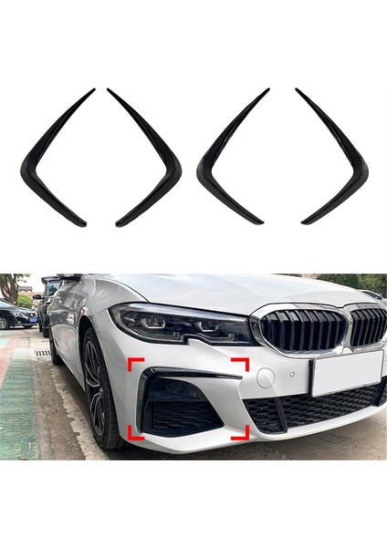 Araba Ön Tampon Ayırıcı Spoiler Trim Sis Farı Canard Bmw 3 Serisi G20 M Sport 320I 325I 2019-2022, A (Yurt Dışından)