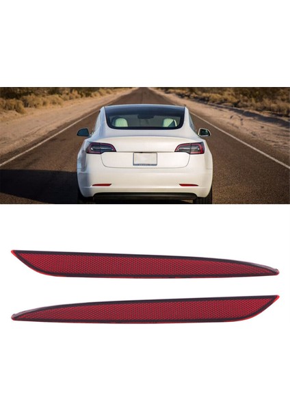 Araba Sağ Arka Lamba Fren Lambası Kapağı Arka Tampon Reflektör Kapağı 1077407-00-F Tesla Model 3 2017-2022 Için (Yurt Dışından)