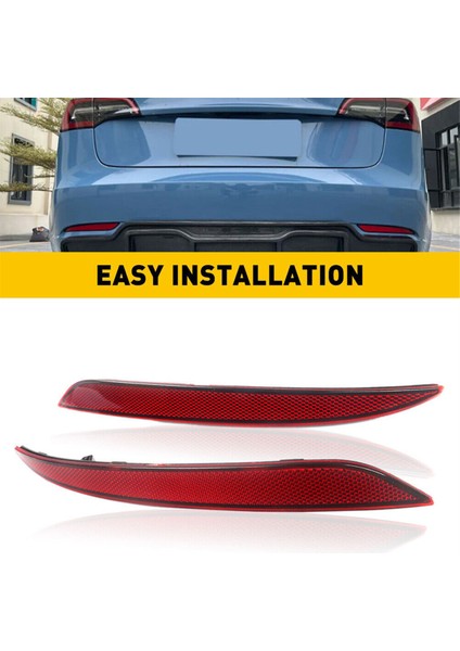 Araba Sağ Arka Lamba Fren Lambası Kapağı Arka Tampon Reflektör Kapağı 1077407-00-F Tesla Model 3 2017-2022 Için (Yurt Dışından)