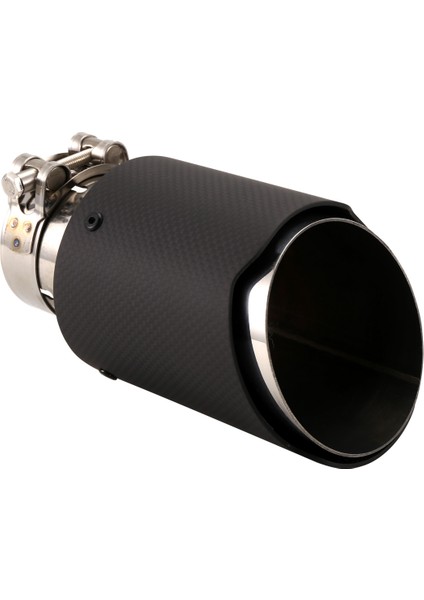 Araba Mat Karbon Fiber Egzoz Ucu 63-89MM Evrensel Araba Egzoz Borusu Modifikasyonu Kuyruk Boğazı Klipsli Kuyruk Borusu (Yurt Dışından)