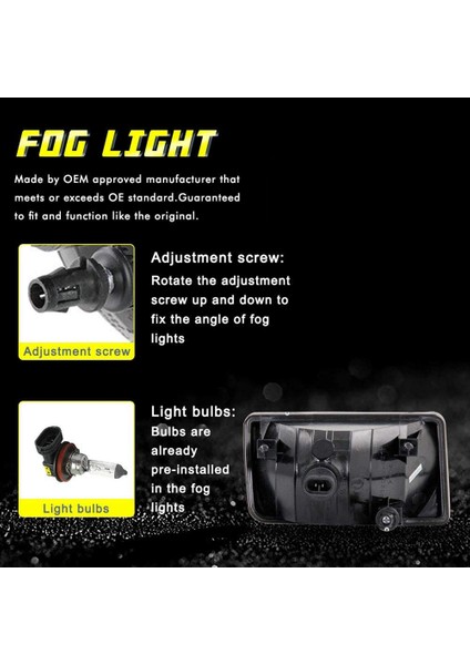 Şeffaf Lens Sürüş Sis Farları Lambaları Chevy Silverado Suburban Tahoe Gmc Sierra Yukon 25883245 GM2593160 (Yurt Dışından) indirimleri