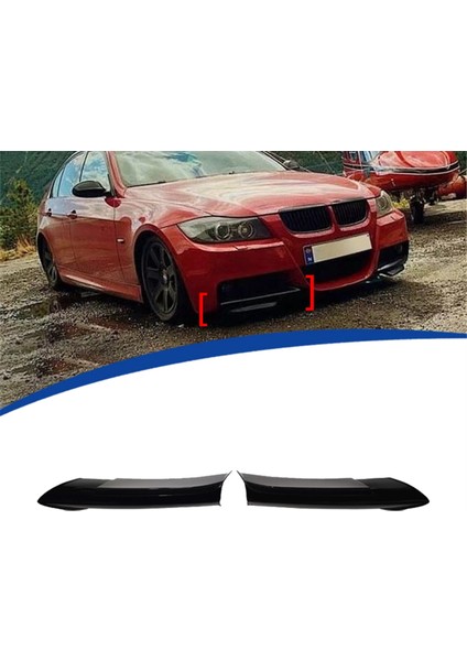 Araba Ön Tampon Dudak Açı Difüzörü Ayırıcı Spoiler Koruyucu Bmw 3 Serisi E90 Sports mt 2005-2008 (Yurt Dışından)