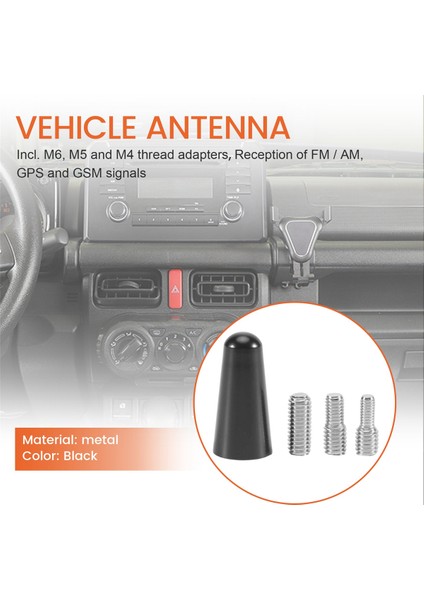 Anten 3 cm Çatı Anteni Kısa Kutuplu Anten Araba Direği Anten Kısa Adaptör Radyo Ayağı (Yurt Dışından)