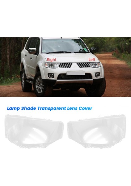 Mitsubishi Pajero Sport 2013-2015 Için Araba Ön Far Mercek Kabuğu Abajur Şeffaf Far Maskeleri Toz Kapağı B (Yurt Dışından)