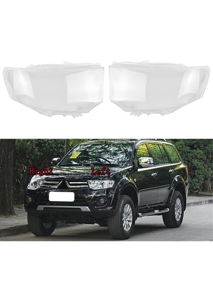 Mitsubishi Pajero Sport 2013-2015 Için Araba Ön Far Mercek Kabuğu Abajur Şeffaf Far Maskeleri Toz Kapağı B (Yurt Dışından)