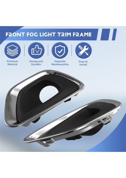 Araba Ön Sis Lambası Trim Çerçevesi Sis Lambası Çerçeveleri 68143078AB 68143079AB Jeep Grand Cherokee 2014-2018 Için (Yurt Dışından)