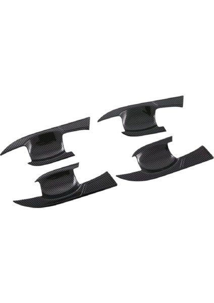 Araba Karbon Fiber Abs Dış Kapı Kase Trim Koruyucu Kapak Etiket Mitsubishi Outlander 2022-2023 Için (Yurt Dışından)