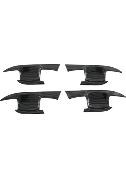 Araba Karbon Fiber Abs Dış Kapı Kase Trim Koruyucu Kapak Etiket Mitsubishi Outlander 2022-2023 Için (Yurt Dışından) modelleri