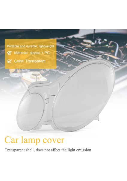 Araba Far Camı Cam Abajur Sis Lambası Kapağı Far Kapağı Mercedes Benz E Sınıfı Için W211 2002-2008 E320 E350 E280 E300 E5 (Yurt Dışından)