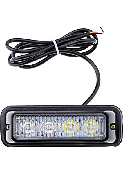 12V 4led Araba Yan Lambası 4led Strobe Işık Orta Net Işık Yüksek Güçlü Araba Modifiye LED Işık (Sarı Işık) (Yurt Dışından)