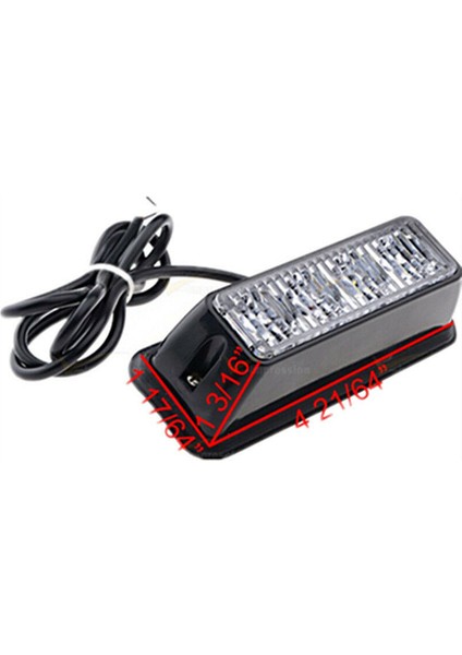 12V 4led Araba Yan Lambası 4led Strobe Işık Orta Net Işık Yüksek Güçlü Araba Modifiye LED Işık (Sarı Işık) (Yurt Dışından) modelleri