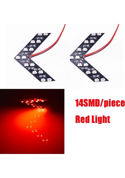 2 Adet 14 Smd Araba LED Dikiz Aynası Göstergesi Dönüş Sinyal Işığı Dikiz Aynası Lambası Araba Aksesuarları, Kırmızı Işık (Yurt Dışından) fiyatları