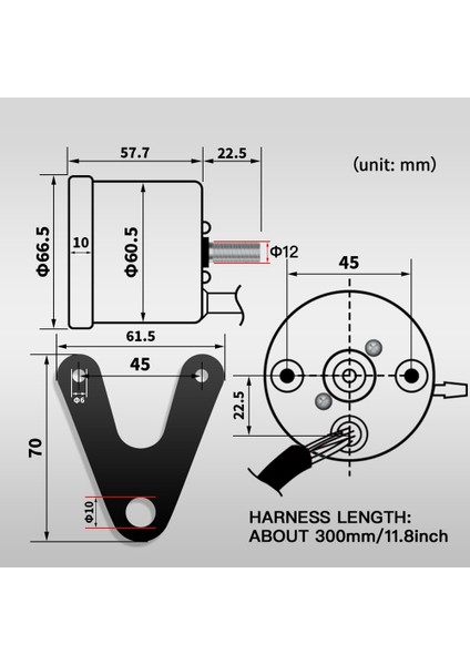 Cafe Racer Retro Motosiklet Modifiye Ölçer LED Göstergesi Mekanik Kilometre Kilometre Sayacı 220 Km/h (Yurt Dışından) indirimleri