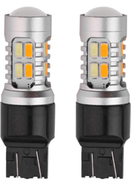 Adet T20 7443 W21/5W 5630 Ampuller Çift Renkli LED Ampul Canbus Araba Dönüş Sinyal Lambası (Yurt Dışından)