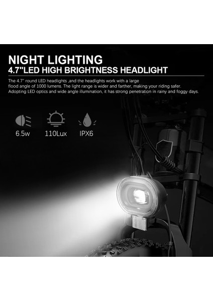 E-Bisiklet LED Far DC12V-48V Ebike 2 Kablo Sm Fiş Ön Lamba Işığı Kar Motoru Bisiklet Scooter Motosiklet Aksesuarları Için (Yurt Dışından) fırsatları