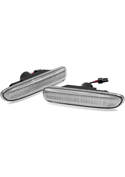 Araba Dönüş Sinyal Işığı LED Araba Yan Işaretleyici Flaşör Işık Sinyal Lambası Bmw E46 63132228591 63132228592 Şeffaf, A (Yurt Dışından)