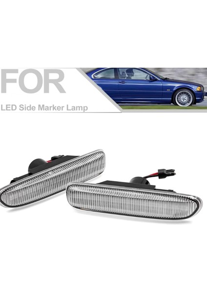 Araba Dönüş Sinyal Işığı LED Araba Yan Işaretleyici Flaşör Işık Sinyal Lambası Bmw E46 63132228591 63132228592 Şeffaf, A (Yurt Dışından) modelleri