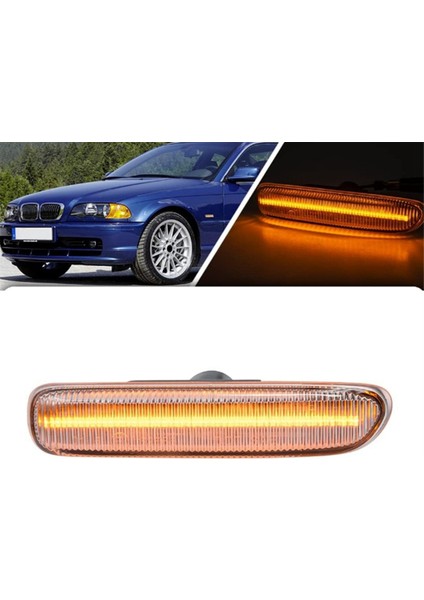 Araba Dönüş Sinyal Işığı LED Araba Yan Işaretleyici Flaşör Işık Sinyal Lambası Bmw E46 63132228591 63132228592 Şeffaf, A (Yurt Dışından) fırsatları