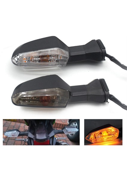 Motosiklet Ön ve Arka Dönüş Sinyal Lambası Göstergesi Sinyal Lambası Kawasaki Ninja 250 300 600 Z1000 Er-6n,b (Yurt Dışından) indirimleri