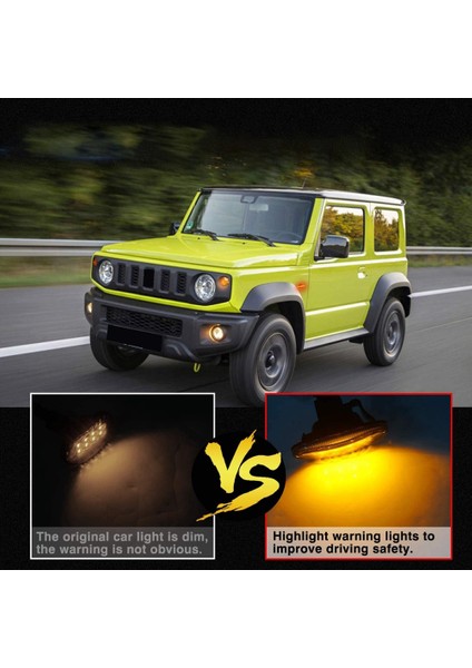 Amber LED Yan Sinyal Işıkları Suzuki Jimny Için JB74 JB64 2018- Dönüş Sinyali Gösterge Işığının Değiştirilmesi, Füme (Yurt Dışından)