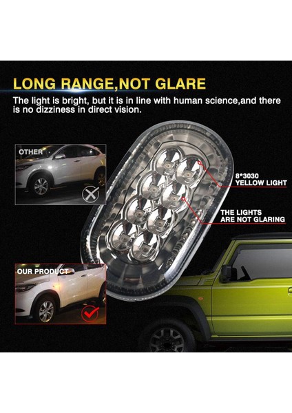 Amber LED Yan Sinyal Işıkları Suzuki Jimny Için JB74 JB64 2018- Dönüş Sinyali Gösterge Işığının Değiştirilmesi, Füme (Yurt Dışından)