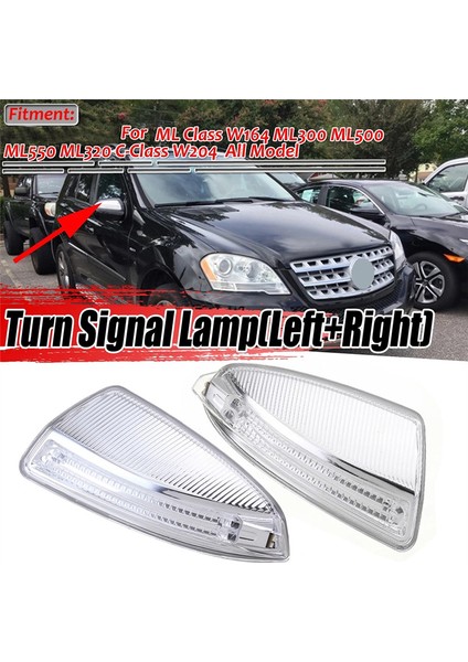 Sol Yan Dikiz Aynası Dönüş Sinyal Işığı Mercedes-Benz Için W164 W204 W639 ML300 ML320 ML500 C250 C300 C350 (Yurt Dışından) fiyatları