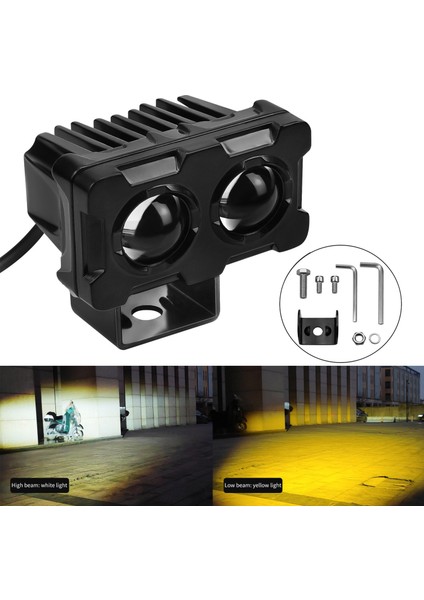 1 Adet Motosiklet LED Far Işığı Spot Işıkları Yarışçı Işığı Yardımcı Spot Lambası Off-Road Motosikletler, Atv, Suv Için (Yurt Dışından) modelleri