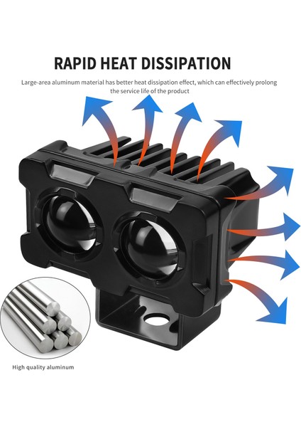 1 Adet Motosiklet LED Far Işığı Spot Işıkları Yarışçı Işığı Yardımcı Spot Lambası Off-Road Motosikletler, Atv, Suv Için (Yurt Dışından) indirimleri