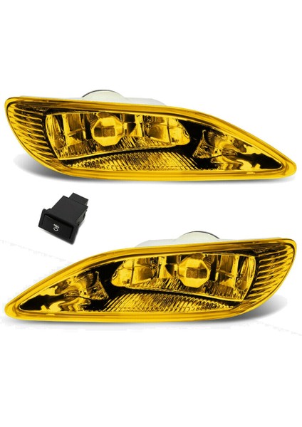 Toyota Camry 2002-2004 Corolla 2005-2008 Için Amber Lens Ön Sis Işık Lambaları Halojen Ampul Kablo Demeti 81220-AA011 (Yurt Dışından)