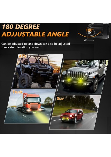 2 Adet 6 Inç LED Işık Çubuğu, 80W Sis Lambası Off Road Işıkları Kamyon Suv Atv Tekne Motosiklet Için Çalışma Işık Çubuğu, Sarı Işık (Yurt Dışından)