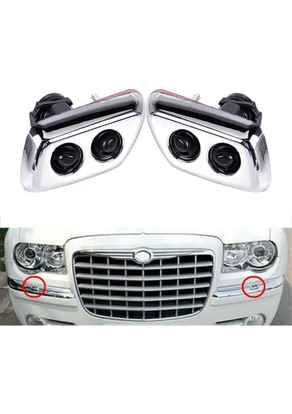 2x Far Lambası Ön Cam Yıkama Nozulları Jet DA805833AA Chrysler 300 C 2005-2007 Için Uygun (Yurt Dışından)