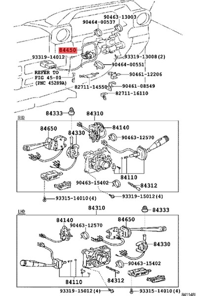 84450-60261 Araba Kontak Anahtarı Kablosu Marş Anahtarı Tertibatı Toyota Land Cruiser Için HZJ79 1999-2007 8445060261 (Yurt Dışından) fırsatları