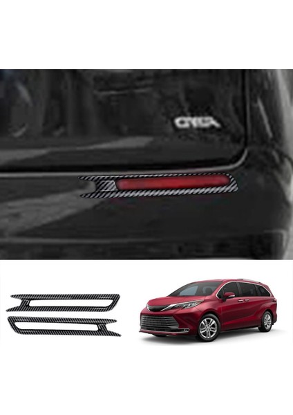 Araba Arka Sis Aydınlatma Koruması Trim Dekorasyon Çıkartması Toyota Sienna 2021 Için Karbon Fiber (Yurt Dışından) modelleri