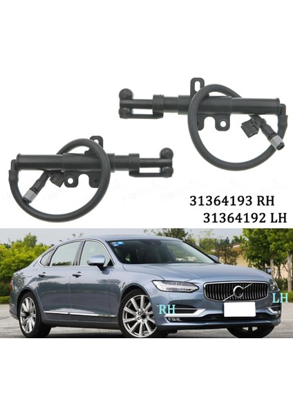 Araba Tampon Far Yıkama Püskürtme Memesi Aktüatör 31364192 31364193 Volvo V90 S90 Mk2 Iı 2.0 T 2017- (Yurt Dışından)