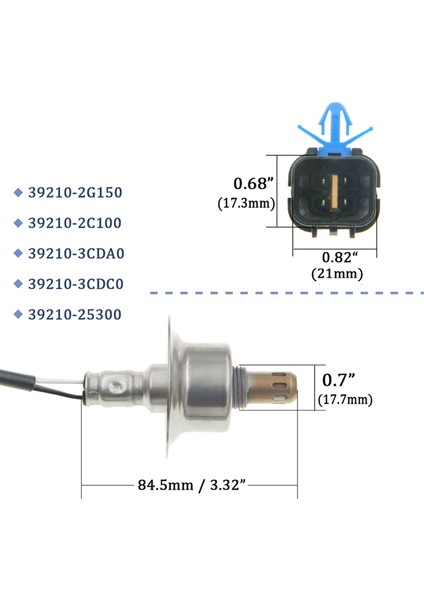 Lambda Probu O2 Oksijen Sensörü Hyundai Santa Fe Spor Kia Sorento Optima 2.4l 39210-2G150 39210-2C100 Uyar (Yurt Dışından)