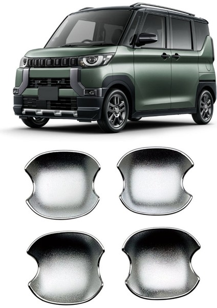 4 Adet Dış Kapı Kolu Kase Kapağı Krom Mitsubishi Delica Mini 2023 2024 Için Kapı Dış Kol Trim Etiket (Yurt Dışından)