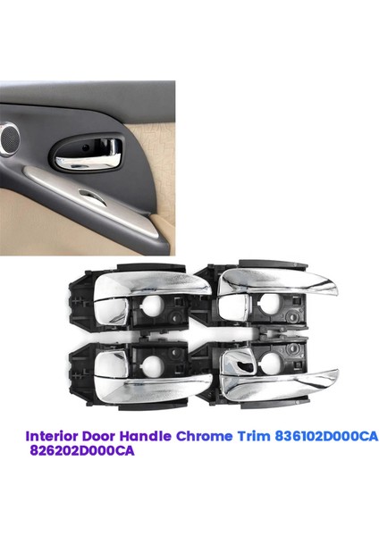 4 Adet/takım Sol + Sağ Iç Kapı Kolu Takımı 836102D000CA 826202D000CA Hyundai Elantra 2001-2006 83610-2D000 A (Yurt Dışından)