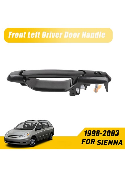 1998-2003 Toyota Sienna Için Ön Sol Sürücü Dış Dış Kapı Kolu Siyah 69220-08010 Yeni (Yurt Dışından) fırsatları