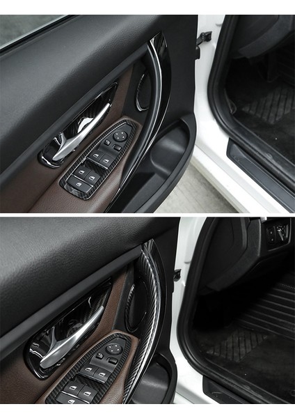 Adet Abs Iç Kapı Kolu Çekme Koruyucu Kapak -Bmw 3 4 Serisi 3 Serisi Gt F30 F35 2013-2019 Siyah (Yurt Dışından) fiyatları