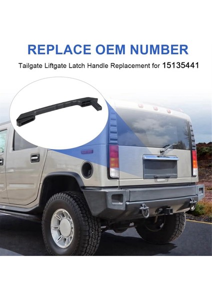 15135441 Hummer H2 4 Kapı 2003-2009 Dokulu Siyah Için Araba Bagaj Kapağı Kolu Kaldırma Kapısı Kolu (Yurt Dışından)