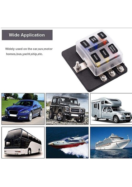 6 Yollu Kürek Terminali Bıçak 12-32V Sigorta Kutusu Tutucu LED Işık Kiti Araba Tekne Deniz Üç Tekerlekli Bisiklet Otomotiv 30A Sigortalar (Yurt Dışından) fiyatları