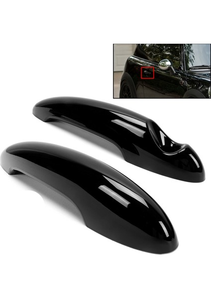 Parlak Siyah Dış Dış Kapı Kulp Kılıfı Trim Için Bmw Mını Cooper R50 R52 R53 R55 R56 R57 R58 R59 R61 (Yurt Dışından) indirimleri
